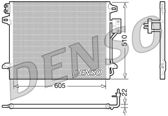 DENSO kondensatorius, oro kondicionierius DCN06006