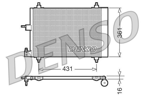 DENSO kondensatorius, oro kondicionierius DCN07009