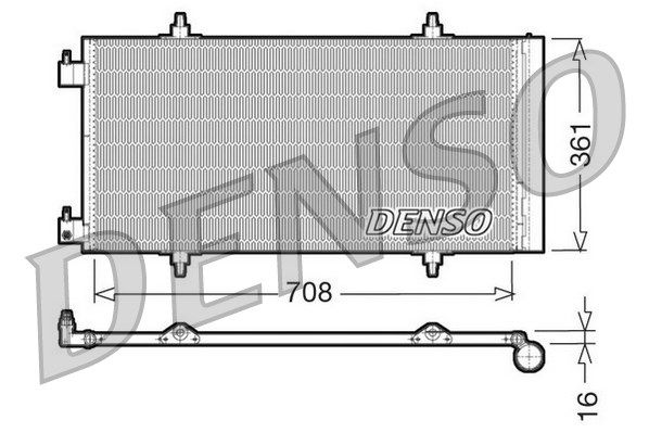 DENSO Конденсатор, кондиционер DCN07011