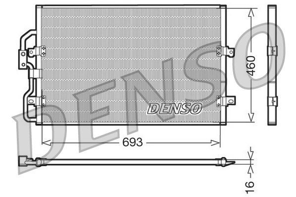 DENSO Конденсатор, кондиционер DCN07040