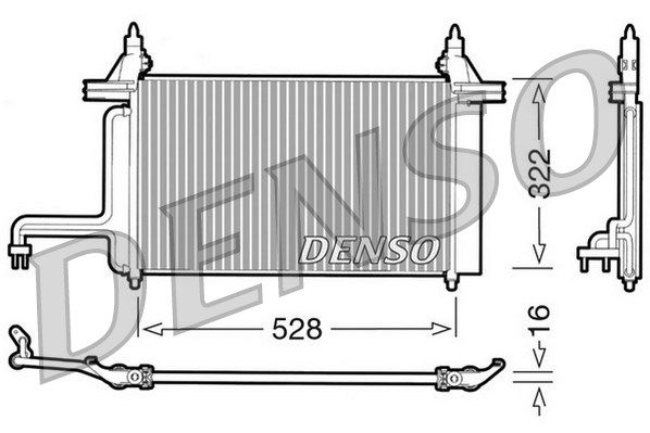 DENSO Конденсатор, кондиционер DCN09130