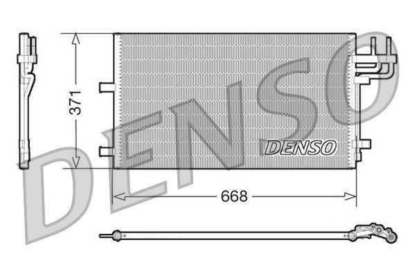 DENSO Конденсатор, кондиционер DCN10007