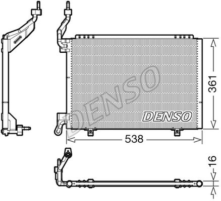 DENSO Конденсатор, кондиционер DCN10038