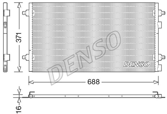 DENSO Конденсатор, кондиционер DCN13004