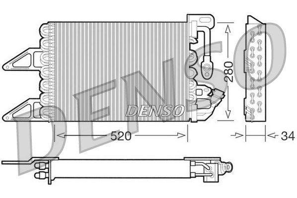 DENSO Конденсатор, кондиционер DCN13012