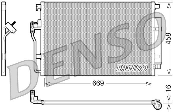 DENSO Конденсатор, кондиционер DCN17056