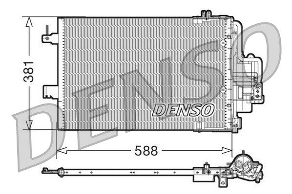 DENSO Конденсатор, кондиционер DCN20021