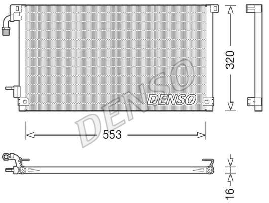 DENSO Конденсатор, кондиционер DCN21014