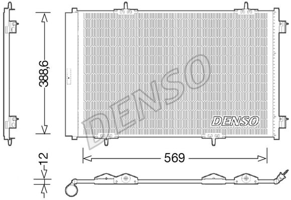 DENSO Конденсатор, кондиционер DCN21030