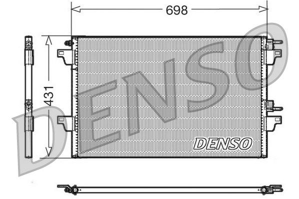 DENSO Конденсатор, кондиционер DCN23022