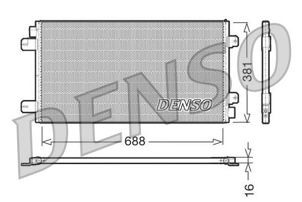 DENSO Конденсатор, кондиционер DCN23024