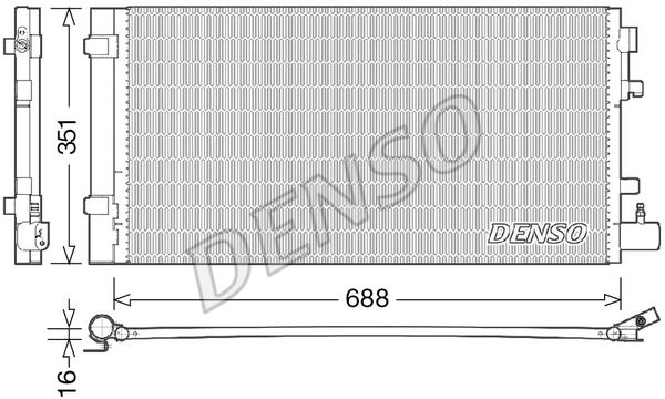 DENSO Конденсатор, кондиционер DCN23031