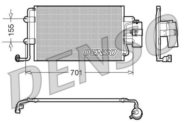 DENSO Конденсатор, кондиционер DCN32025