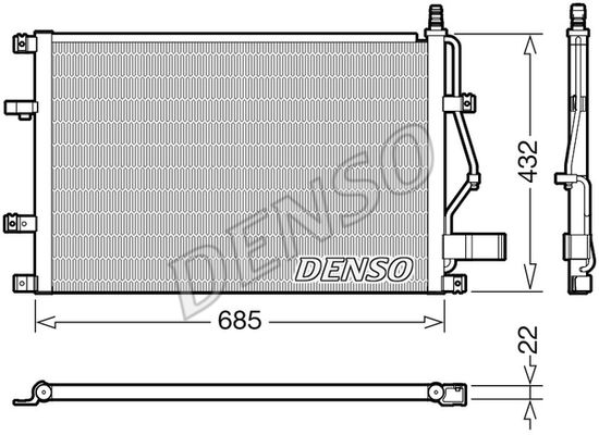 DENSO kondensatorius, oro kondicionierius DCN33013