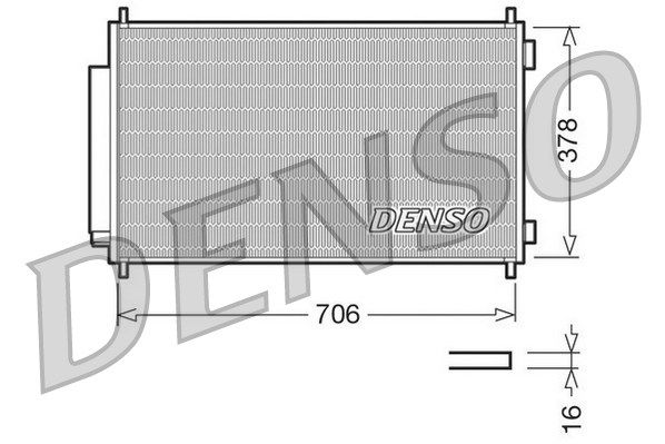 DENSO Конденсатор, кондиционер DCN40002