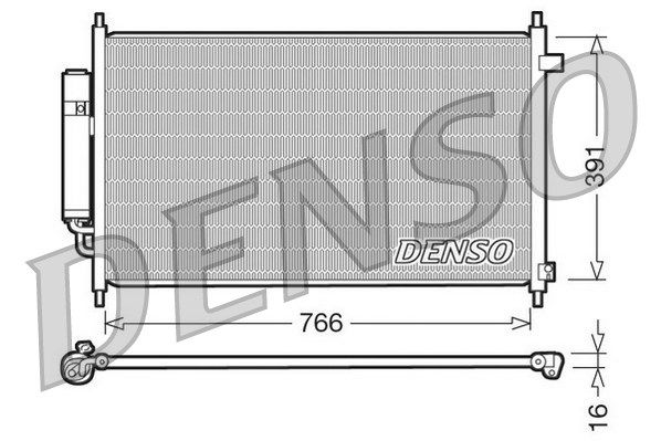 DENSO Конденсатор, кондиционер DCN40004