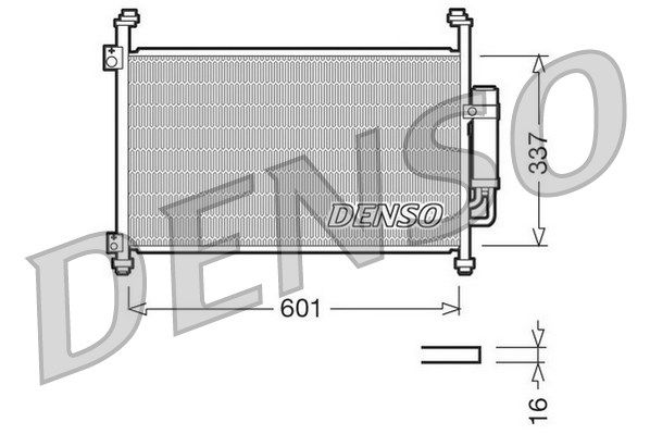 DENSO Конденсатор, кондиционер DCN40007