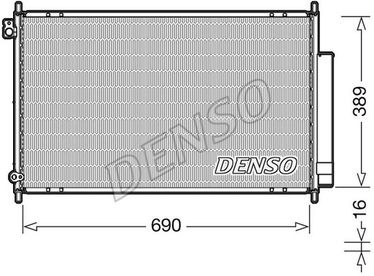 DENSO kondensatorius, oro kondicionierius DCN40016