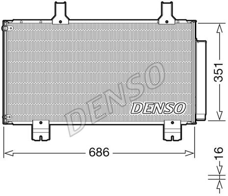 DENSO Конденсатор, кондиционер DCN40028