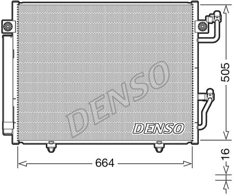 DENSO Конденсатор, кондиционер DCN45005