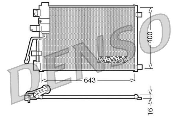 DENSO kondensatorius, oro kondicionierius DCN46003