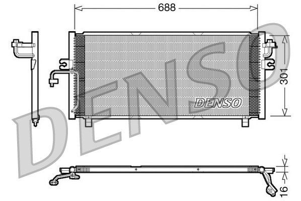 DENSO Конденсатор, кондиционер DCN46004