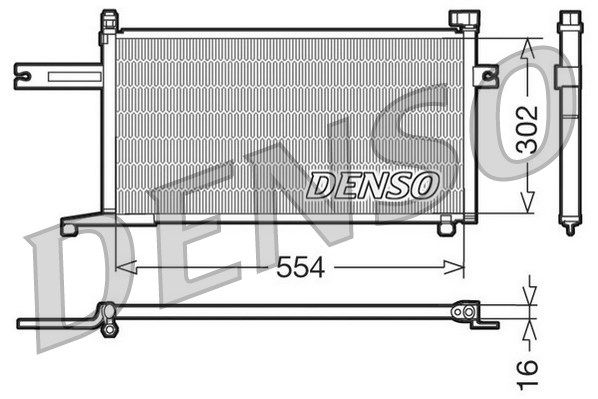 DENSO Конденсатор, кондиционер DCN46005