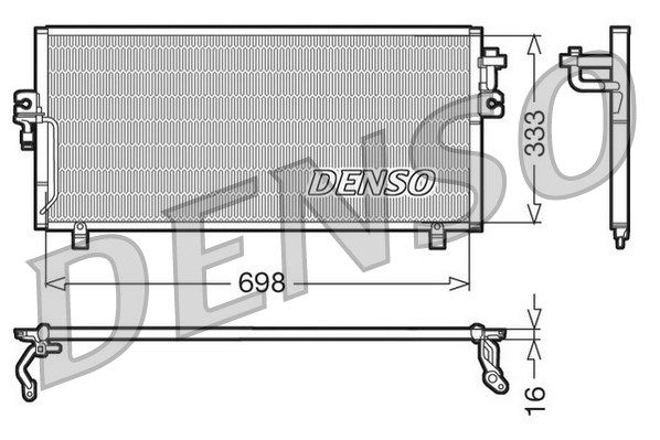 DENSO Конденсатор, кондиционер DCN46010