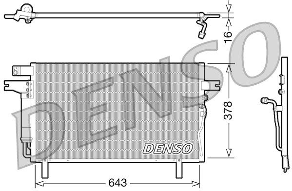 DENSO Конденсатор, кондиционер DCN46016