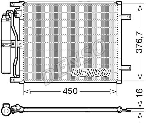 DENSO Конденсатор, кондиционер DCN46029