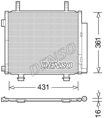 DENSO Конденсатор, кондиционер DCN47004