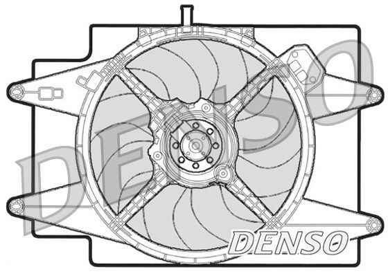 DENSO Вентилятор, охлаждение двигателя DER01002