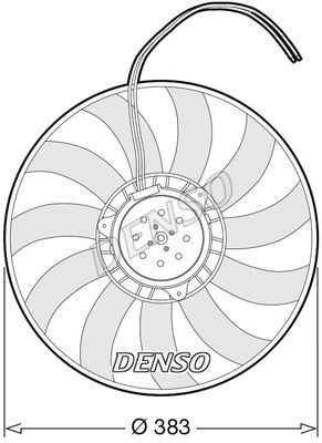 DENSO ventiliatorius, radiatoriaus DER02007