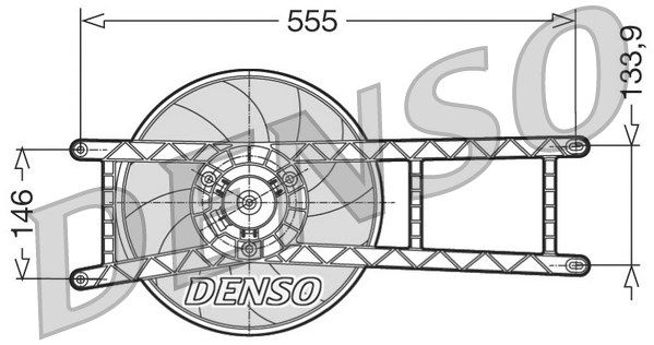 DENSO Вентилятор, охлаждение двигателя DER09017