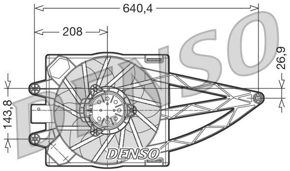 DENSO Вентилятор, охлаждение двигателя DER09018