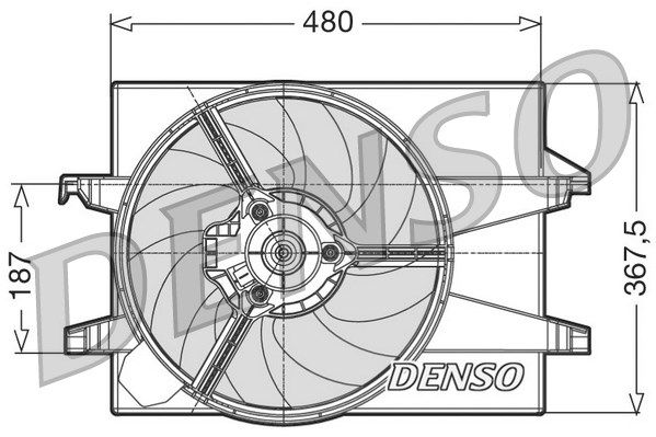 DENSO Вентилятор, охлаждение двигателя DER10001