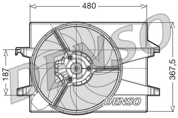 DENSO ventiliatorius, radiatoriaus DER10002