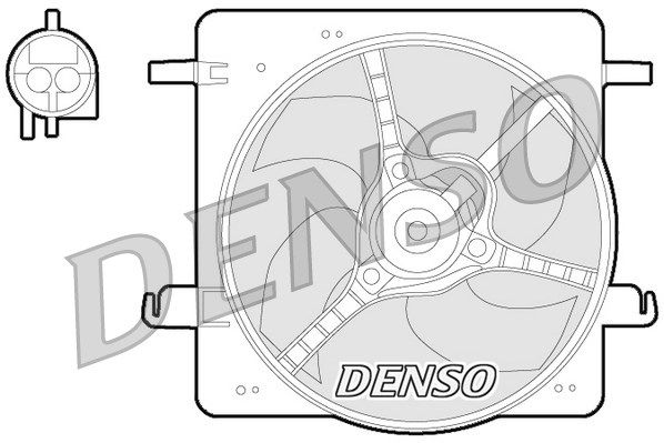 DENSO Вентилятор, охлаждение двигателя DER10008