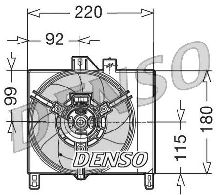DENSO Вентилятор, охлаждение двигателя DER16002