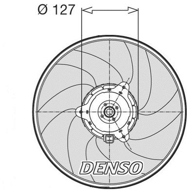 DENSO ventiliatorius, radiatoriaus DER21003