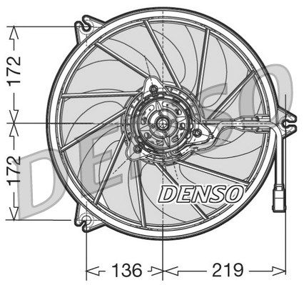 DENSO ventiliatorius, radiatoriaus DER21007