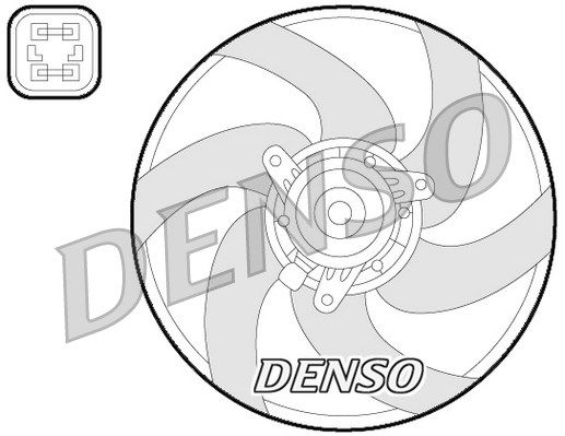 DENSO ventiliatorius, radiatoriaus DER21022