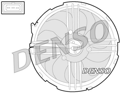 DENSO Вентилятор, охлаждение двигателя DER32009
