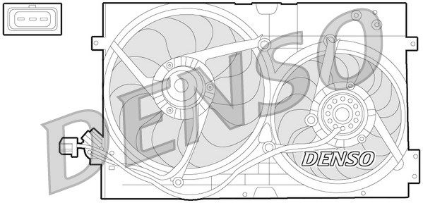 DENSO ventiliatorius, radiatoriaus DER32010