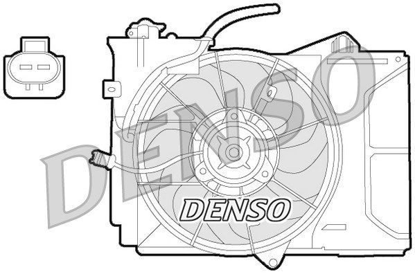 DENSO ventiliatorius, radiatoriaus DER50001