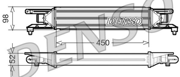 DENSO tarpinis suslėgto oro aušintuvas, kompresorius DIT01001