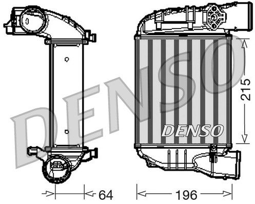 DENSO tarpinis suslėgto oro aušintuvas, kompresorius DIT02003