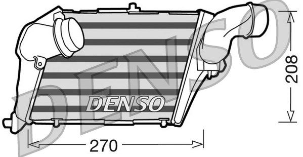 DENSO tarpinis suslėgto oro aušintuvas, kompresorius DIT02012