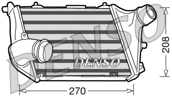 DENSO tarpinis suslėgto oro aušintuvas, kompresorius DIT02015