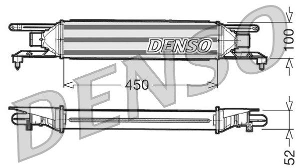 DENSO tarpinis suslėgto oro aušintuvas, kompresorius DIT09106